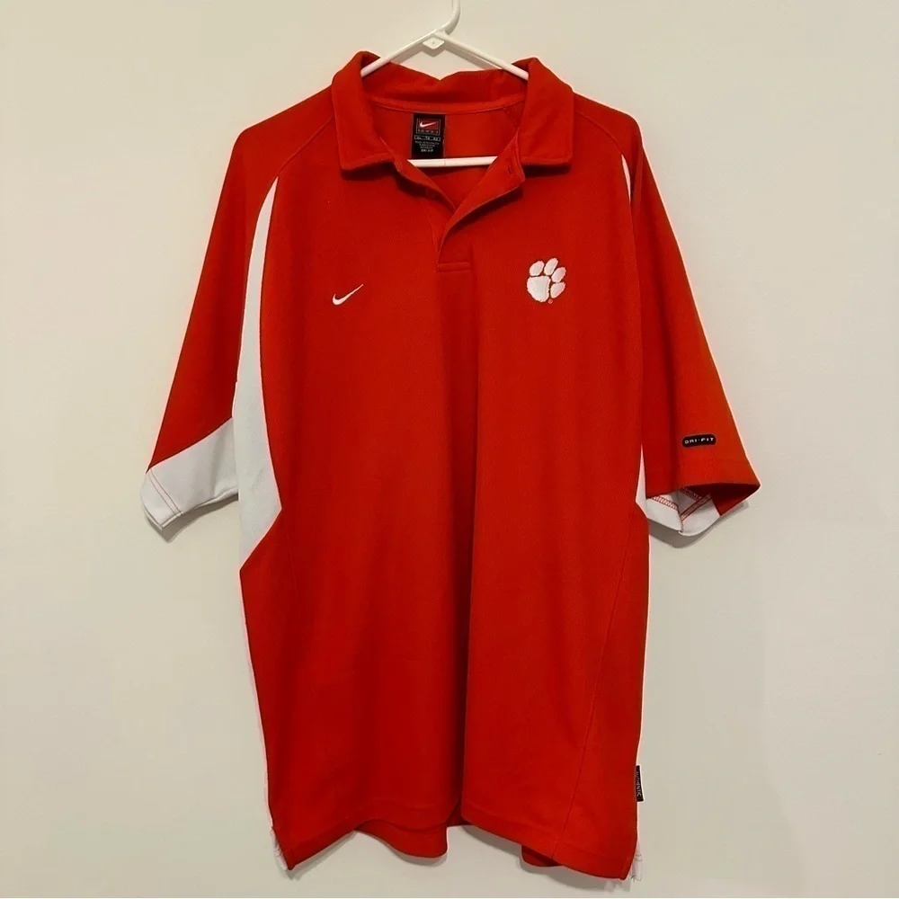 Nike Clemson Dri Fit Collar Shirt Sz-XL polo